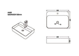 Aquaperla 520x420x155mm Wall Hung Basin - Gloss White