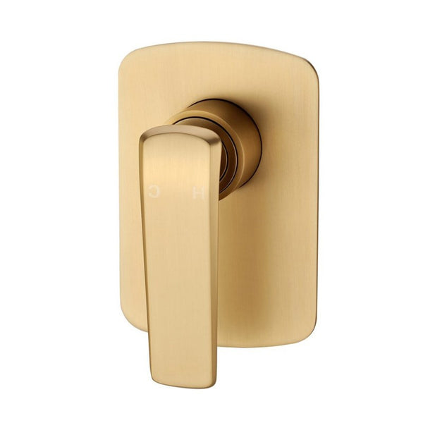 Aquaperla Esperia Square Wall Mixer - Brushed Brass