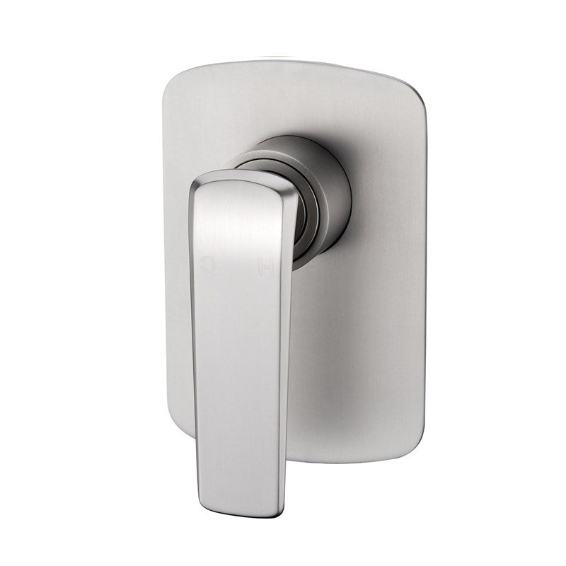 Aquaperla Esperia Square Wall Mixer - Brushed Nickel