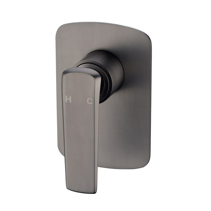 Aquaperla Esperia Square Wall Mixer - Gunmetal Grey