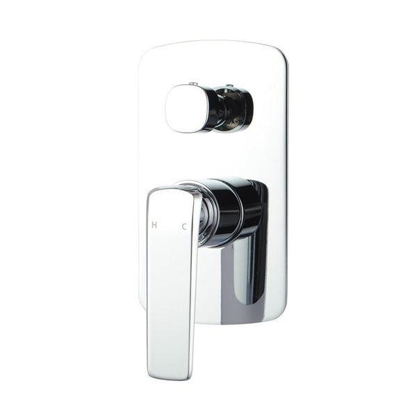 Aquaperla Esperia Square Wall Mixer With Diverter - Chrome