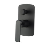 Aquaperla Esperia Square Wall Mixer With Diverter - Black