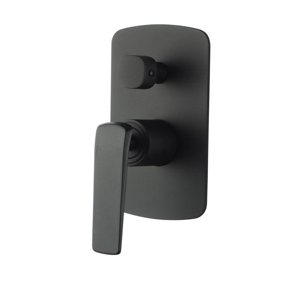 Aquaperla Esperia Square Wall Mixer With Diverter - Black