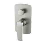 Aquaperla Esperia Square Wall Mixer With Diverter - Brushed Nickel