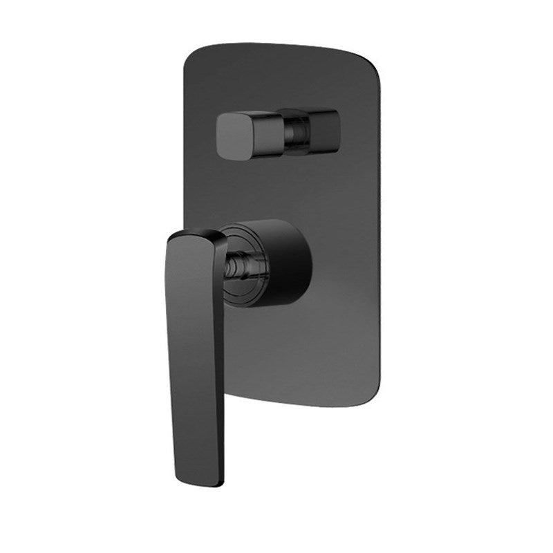 Aquaperla Esperia Square Wall Mixer With Diverter - Gunmetal Grey