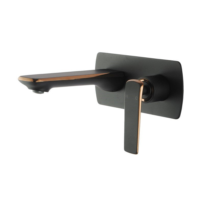 Aquaperla Esperia Spout Mixer - Black & Rose Gold