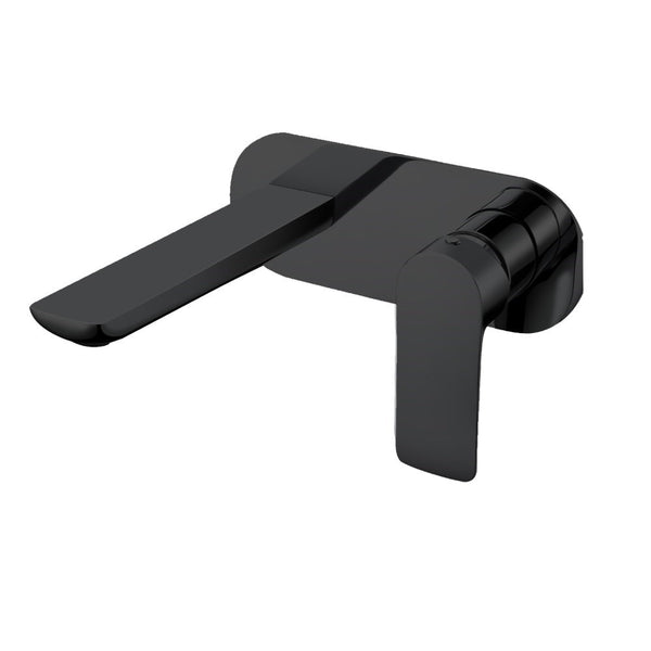 Aquaperla Persano Wall Mixer With Spout - Matte Black