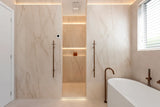 Meir Heated Vertical Towel Rail - PVD Lustre Bronze