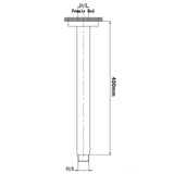 Aquaperla 400mm Ceiling Shower Arm - Chrome - CH0117.SA