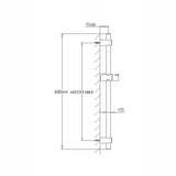 Aquaperla Shower Rail - Black - OX2146.SH.N