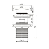 Aquaperla Pop Up Waste Overflow - Brushed Nickel