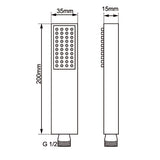 Aquaperla Single Function Handheld Shower - Brushed Nickel - BU-S5.HHS