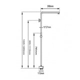 Aquaperla Shower Rail - Chrome - CH2125.SH.N
