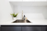 Meir Lavello Kitchen Sink - Single Bowl 450 x 450 - PVD Brushed Nickel