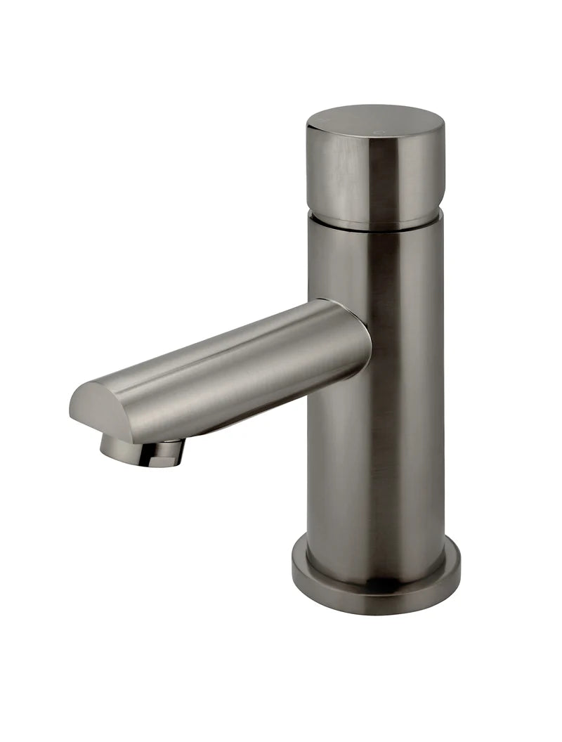 Meir Round Pinless Basin Mixer - Shadow Gunmetal