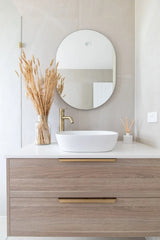 Meir Round Tall Basin Mixer Curved - Tiger Bronze