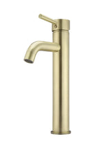 Meir Round Tall Basin Mixer Curved - Tiger Bronze