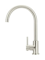 Meir Round Gooseneck Kitchen Mixer Tap - PVD Brushed Nickel