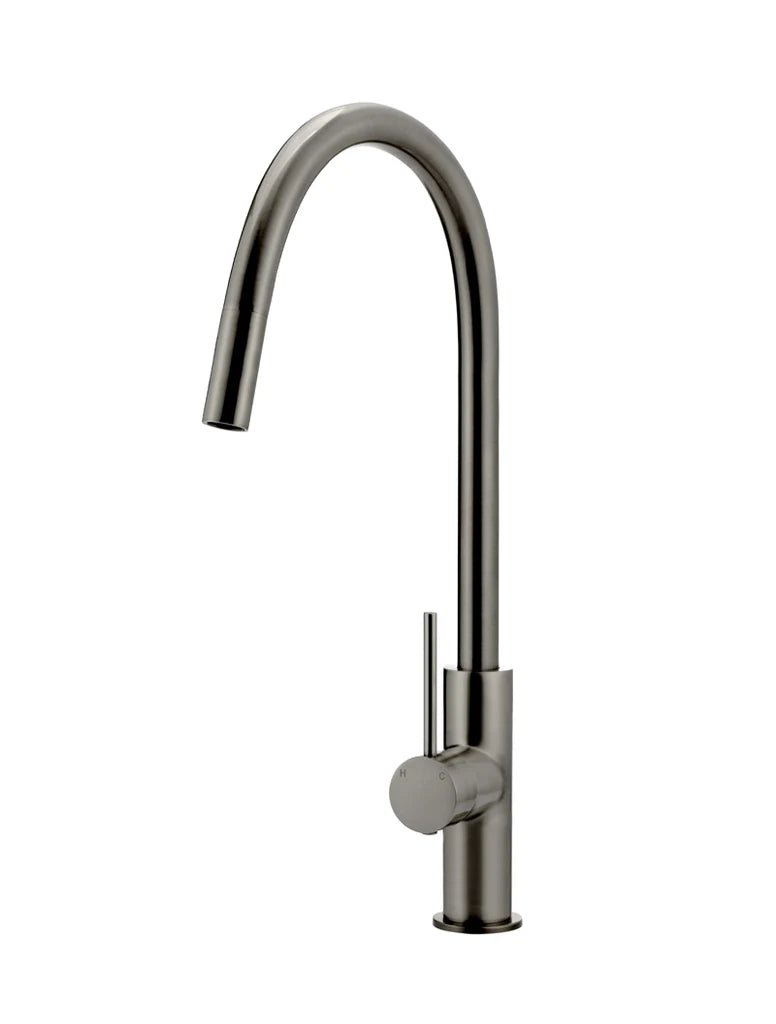 Meir Round Piccola Pull Out Kitchen Mixer Tap - Shadow Gunmetal