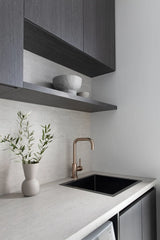 Meir Lavello Kitchen Sink - Single Bowl 450 x 450 - PVD Brushed Gunmetal