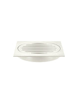 Meir Square Floor Grate Shower Drain 100mm Outlet - PVD Brushed Nickel
