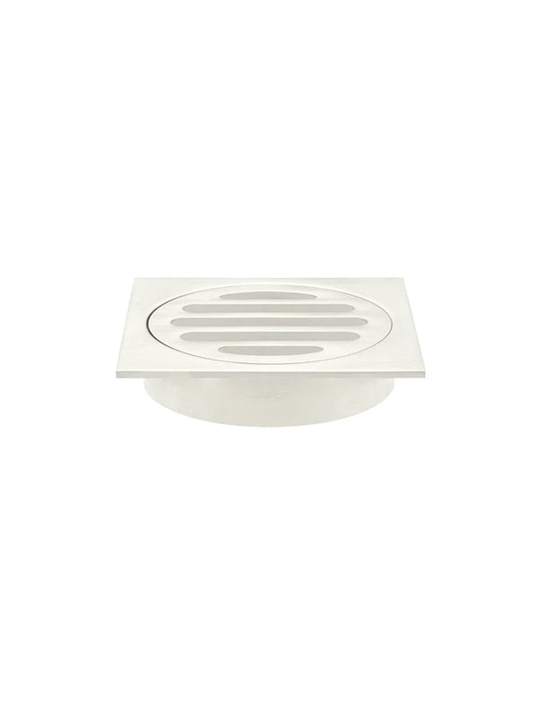 Meir Square Floor Grate Shower Drain 80mm Outlet - PVD Brushed Nickel