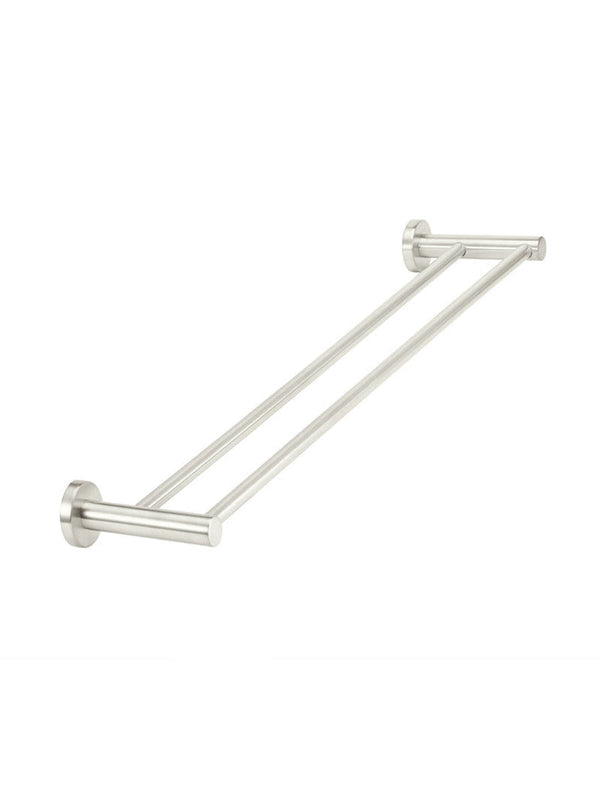 Meir Round Double Towel Rail 600mm - PVD Brushed Nickel