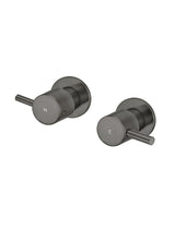 Meir Round Quarter Turn Wall Top Assemblies - Shadow Gunmetal