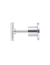 Meir Round Cross Handle Jumper Valve Wall Top Assemblies - Polished Chrome