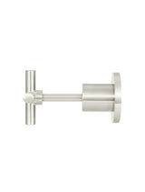 Meir Round Cross Handle Jumper Valve Wall Top Assemblies - PVD Brushed Nickel