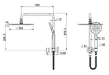 Modern National Star Compact Half Shower Column Set Antique Brass